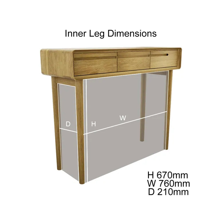 Strasbourg Hall Table - 3 Drawer - Oak