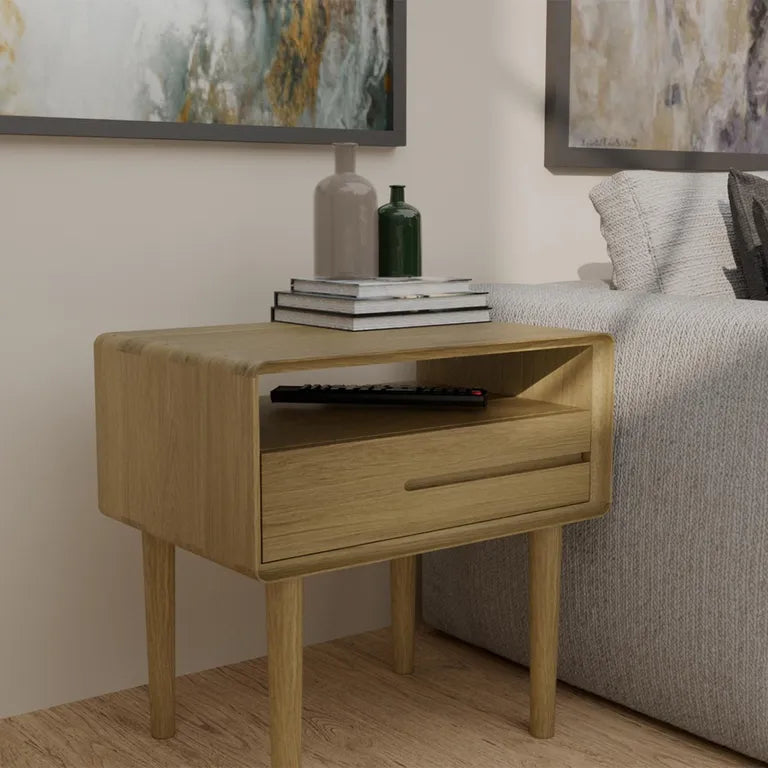Strasbourg Lamp Table - 1 Drawer - Oak