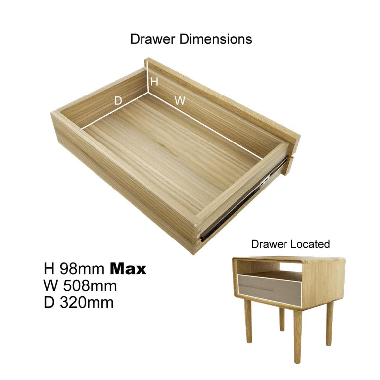 Strasbourg Lamp Table - 1 Drawer - Oak