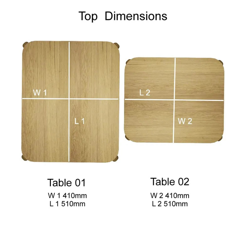 Strasbourg Nest of Tables - Set of 2 - Oak