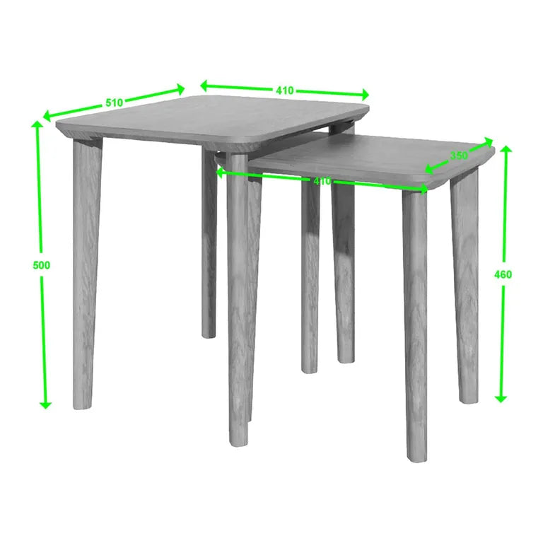Strasbourg Nest of Tables - Set of 2 - Oak