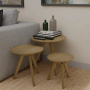 Strasbourg Nest of Tables - Set of 3 - Round - Oak