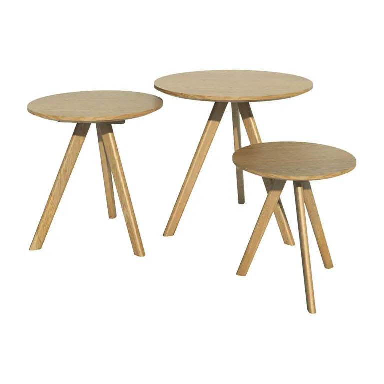 Strasbourg Nest of Tables - Set of 3 - Round - Oak