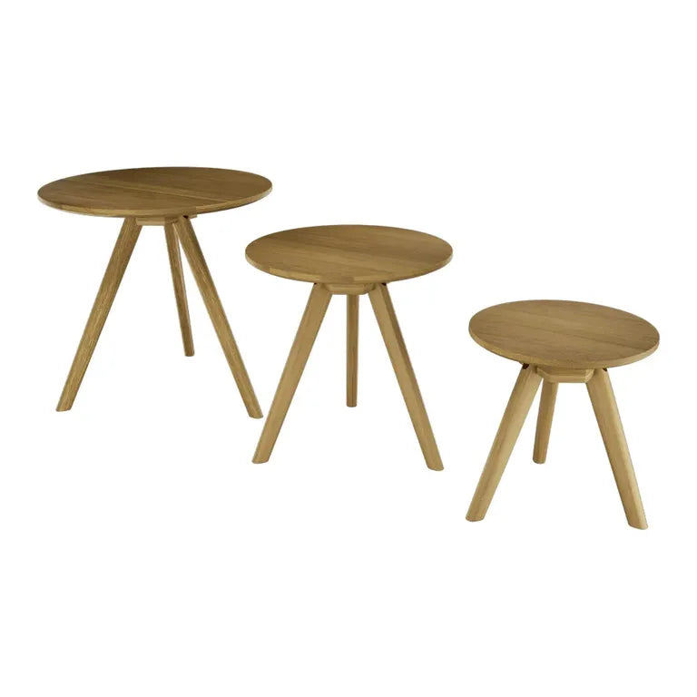 Strasbourg Nest of Tables - Set of 3 - Round - Oak