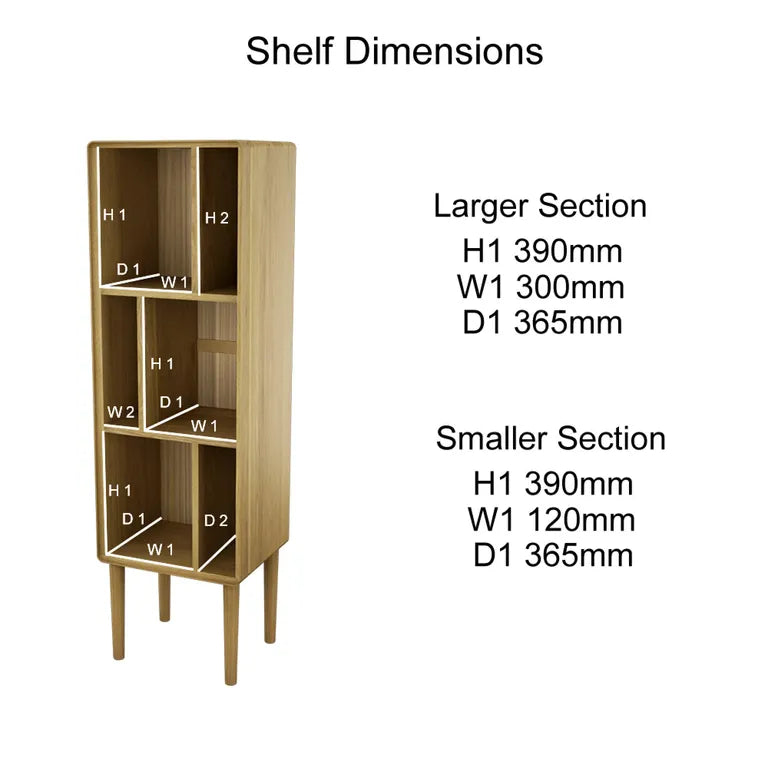 Strasbourg Shelving Unit - Narrow - Oak