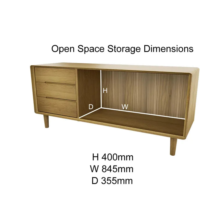 Strasbourg Sideboard - 2 Door - Medium - 135cm - Oak