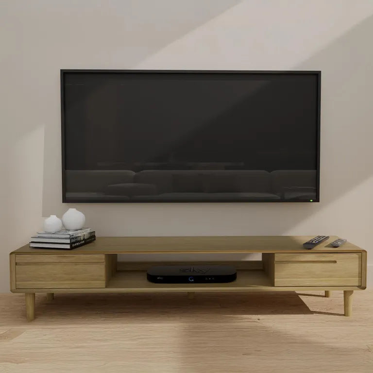 Strasbourg TV Unit - 2 Drawer - Large - Oak