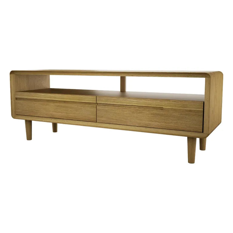 Strasbourg TV Unit - 2 Drawer - Medium - Oak