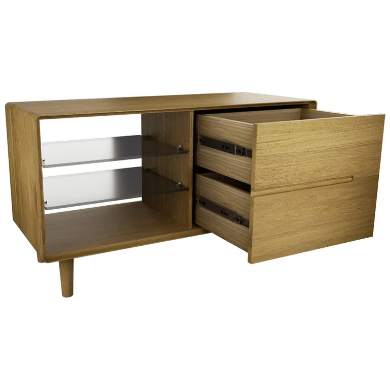 Strasbourg TV Unit - 2 Drawer - Small - Oak