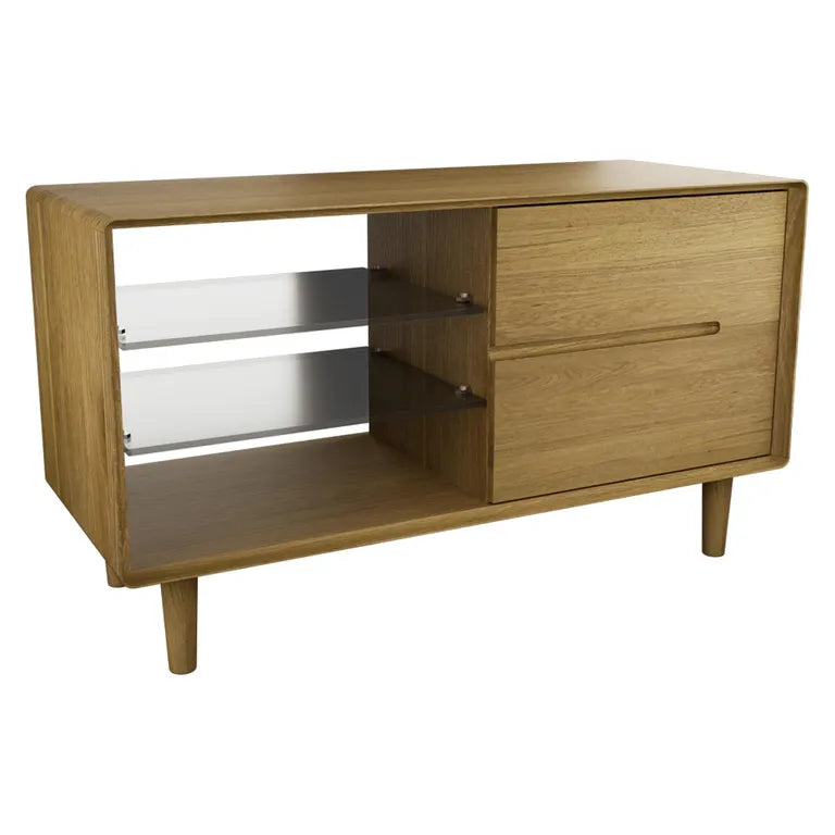 Strasbourg TV Unit - 2 Drawer - Small - Oak