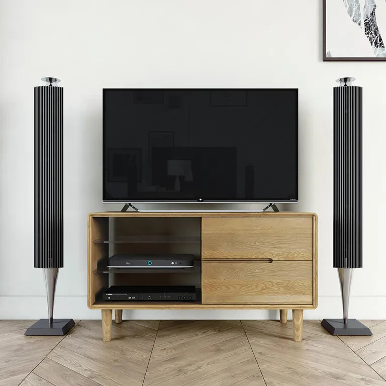 Strasbourg TV Unit - 2 Drawer - Small - Oak