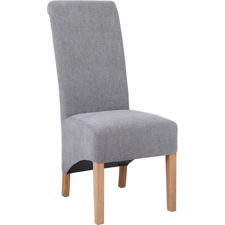 The Chair Collection Scroll Back Dining Chair - Grey