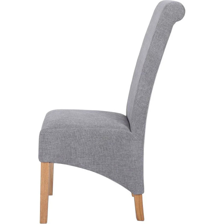 The Chair Collection Scroll Back Dining Chair - Grey