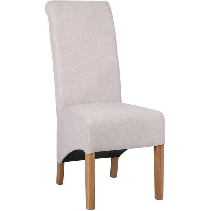 The Chair Collection Scroll Back Dining Chair - Natural