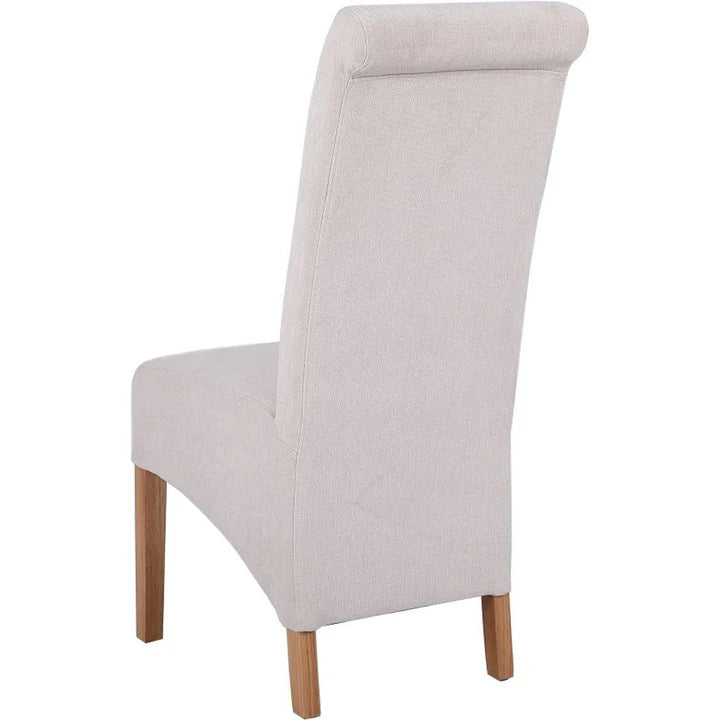 The Chair Collection Scroll Back Dining Chair - Natural