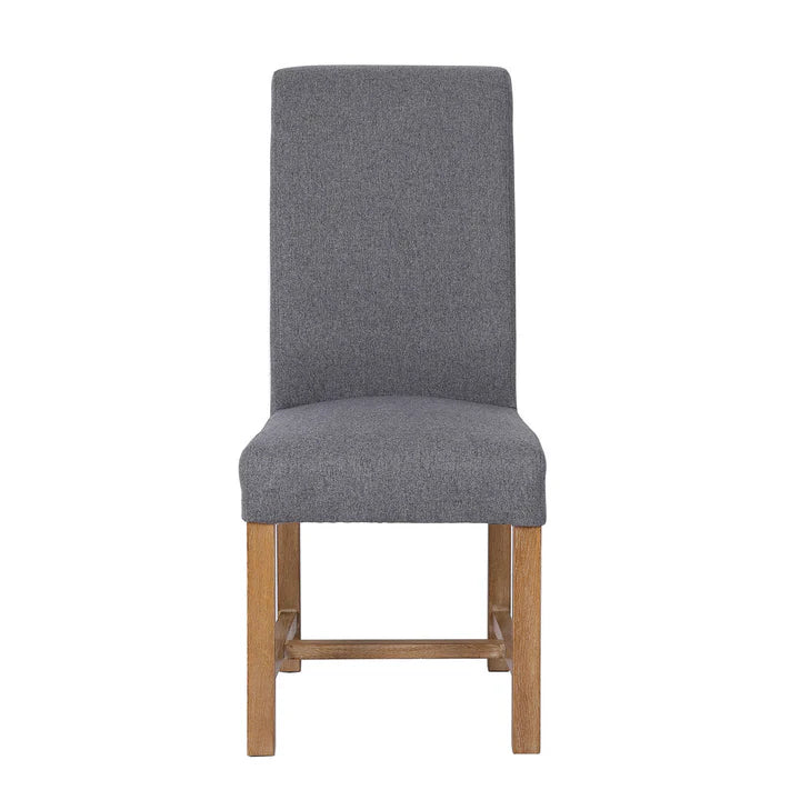 The Chair Collection Scroll Back Fabric Dining Chair - Grey