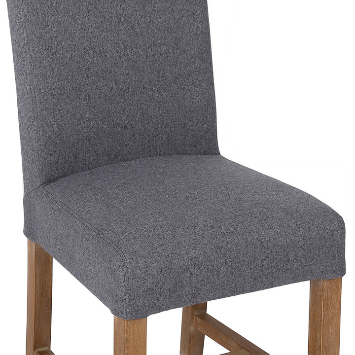 The Chair Collection Scroll Back Fabric Dining Chair - Grey