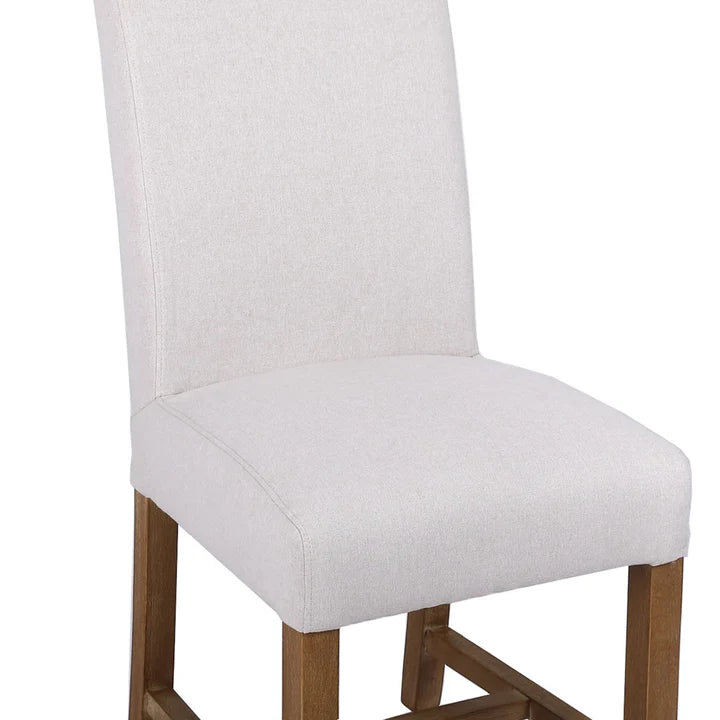 The Chair Collection Scroll Back Fabric Dining Chair - Natural