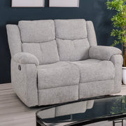 Bergerac Manual Recliner 2 Seater Sofa in Silver