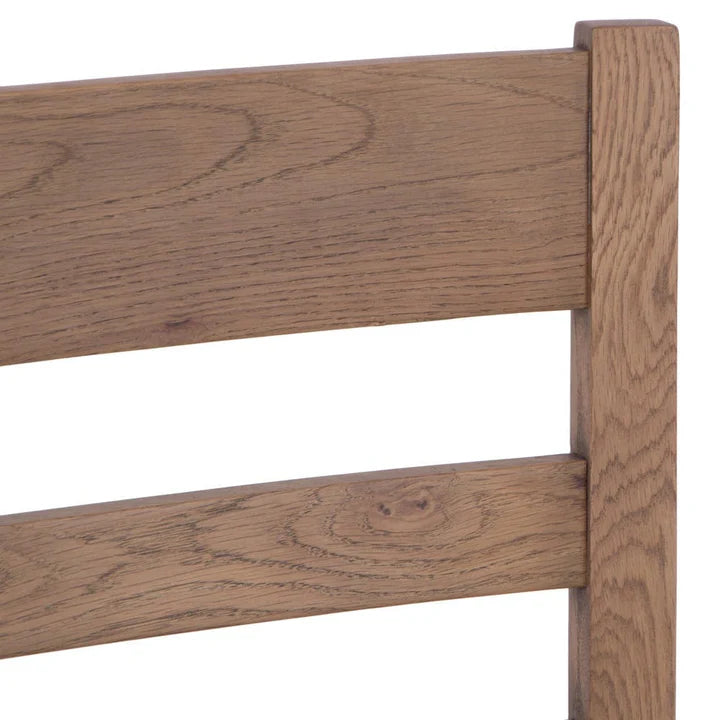 Slatted Chair Fabric Seat in Check Grey