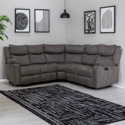 Bergerac Manual Corner Sofa with Console in Steel