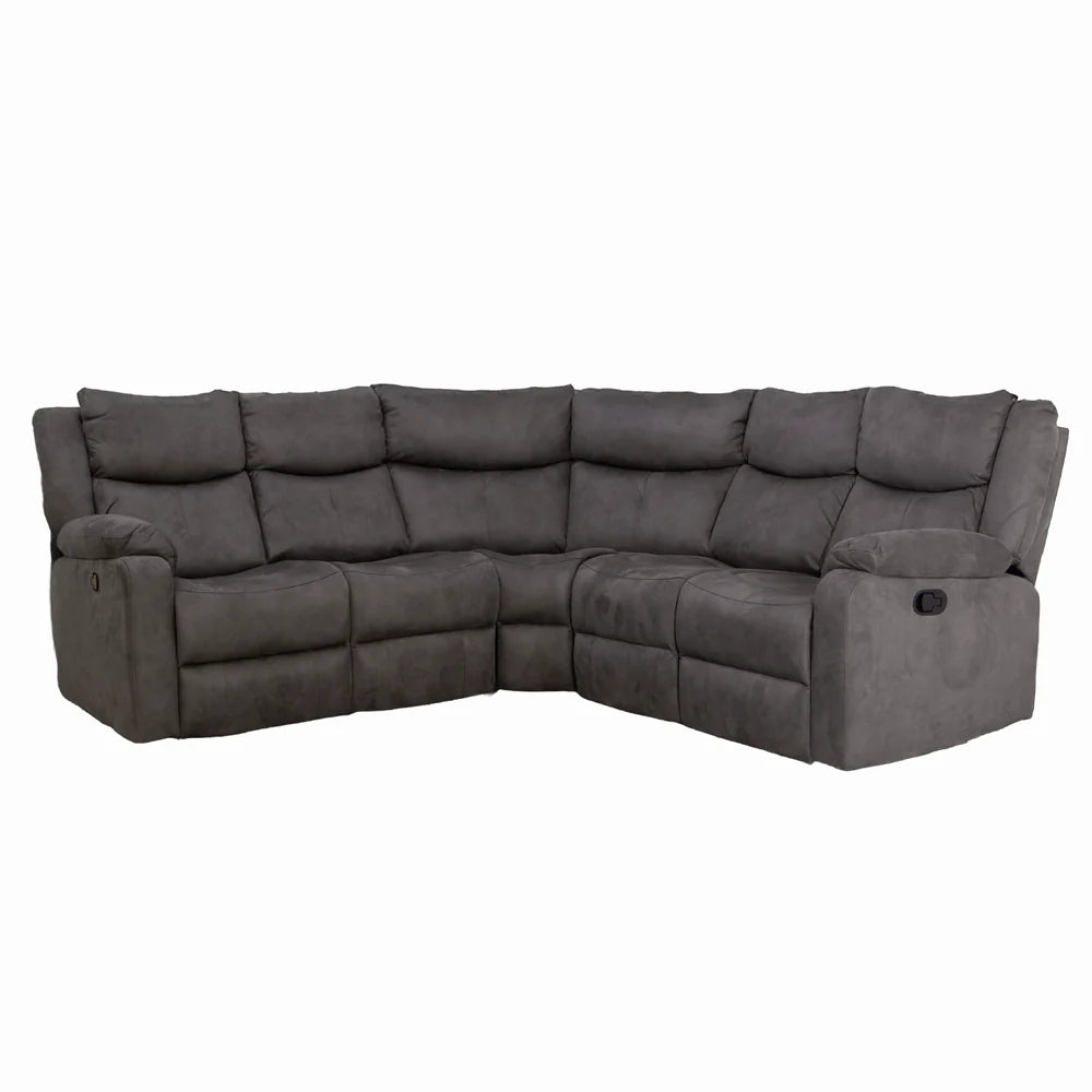 Bergerac Manual Corner Sofa with Console in Steel