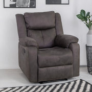 Bergerac Manual Recliner Armchair in Steel
