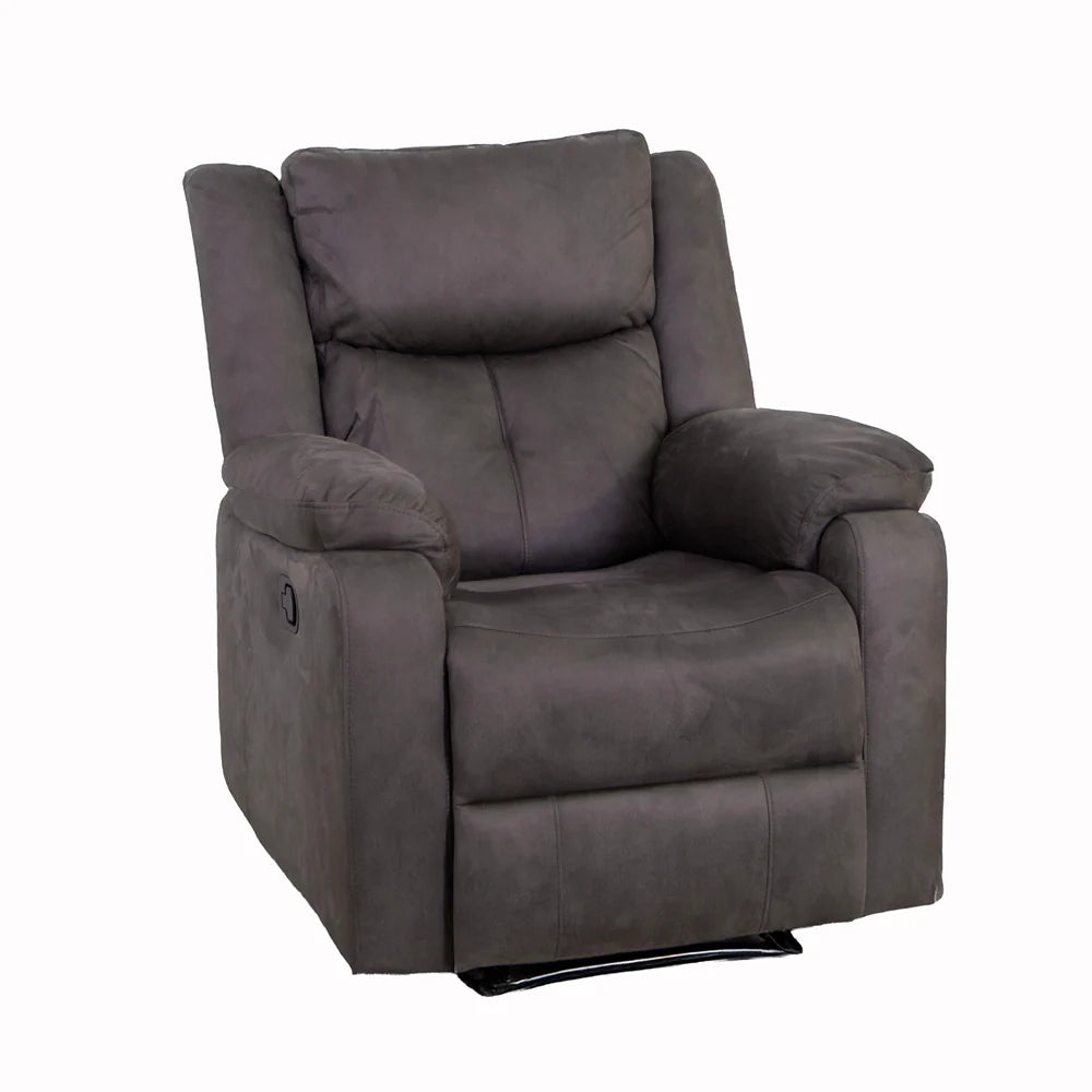 Bergerac Manual Recliner Armchair in Steel