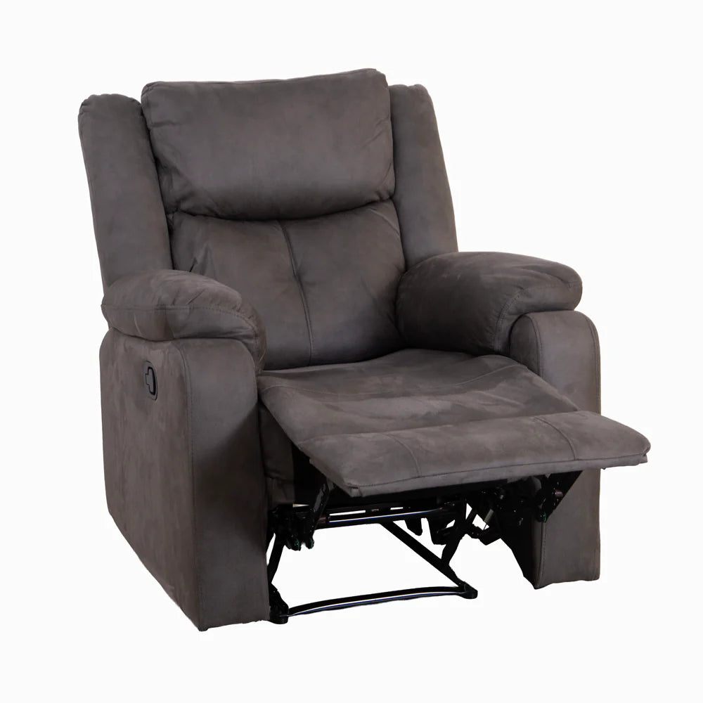 Bergerac Manual Recliner Armchair in Steel