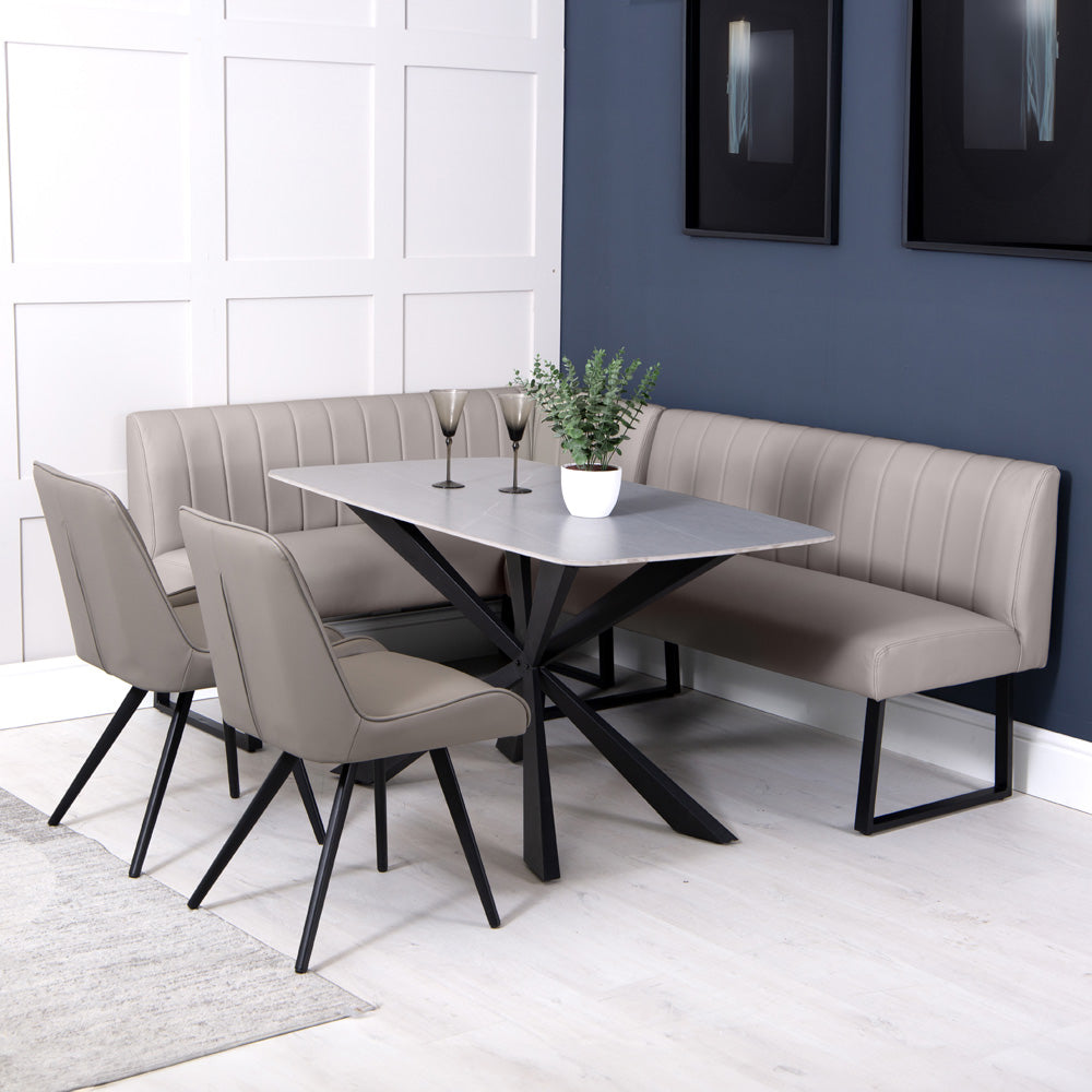The Chair Collection Corner Bench - Part 2 (lefthand) - Taupe
