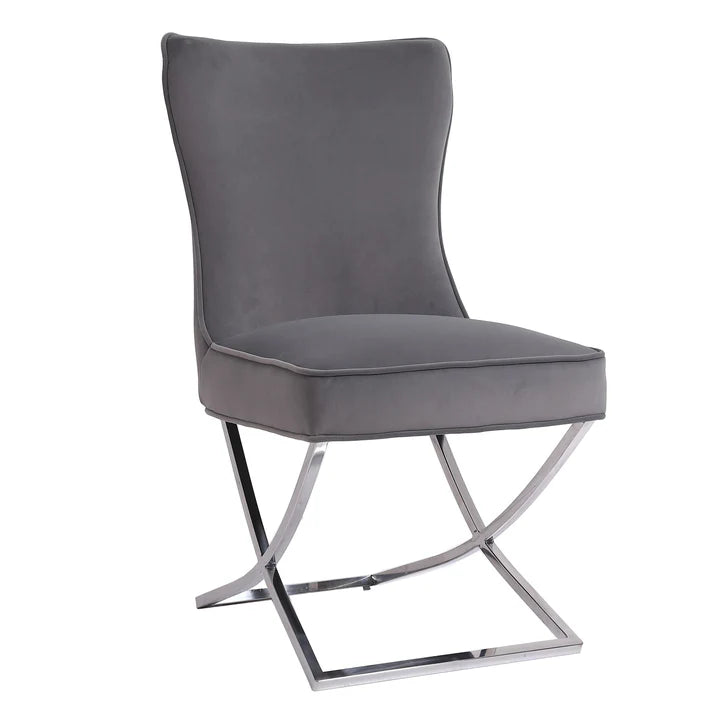 The Chair Collection Dining Chair - Grey Velvet