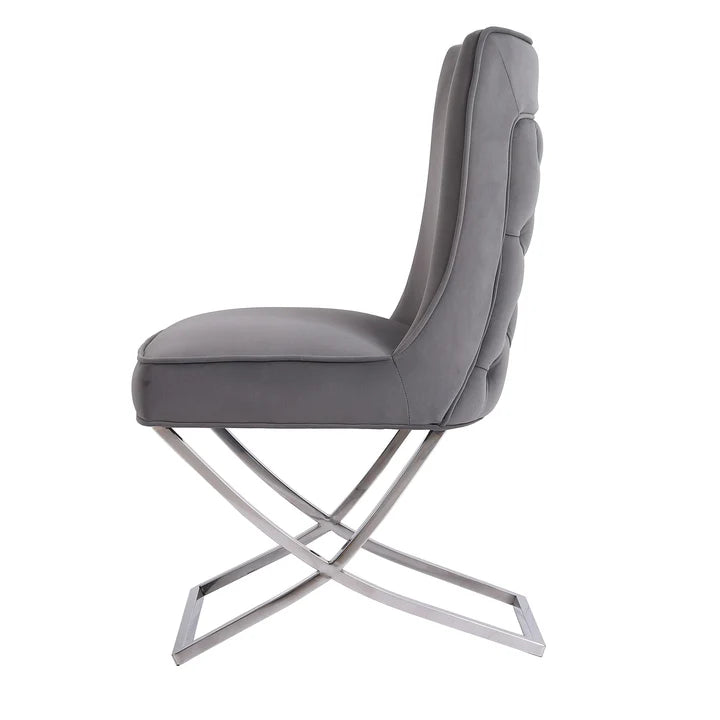 The Chair Collection Dining Chair - Grey Velvet