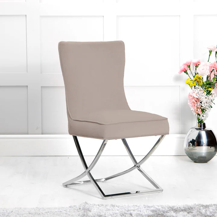 The Chair Collection Dining Chair - Taupe Velvet