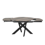 Toulon Twist Top Ext Small Oval Table - Taupe