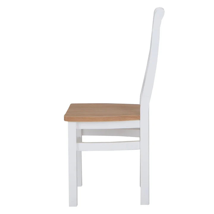 Evreux Cross Back Chair Wooden Seat