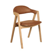 Troyes Chair in Tan Leather