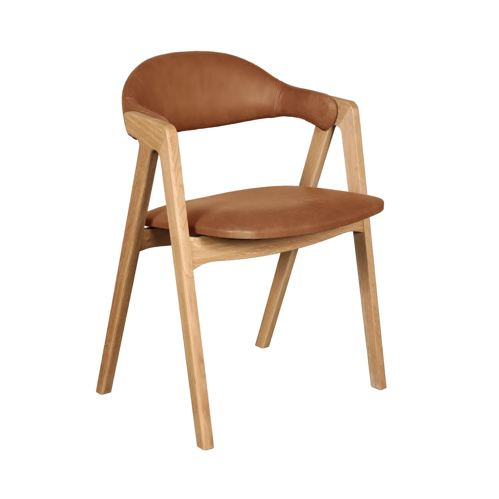 Troyes Chair in Tan Leather